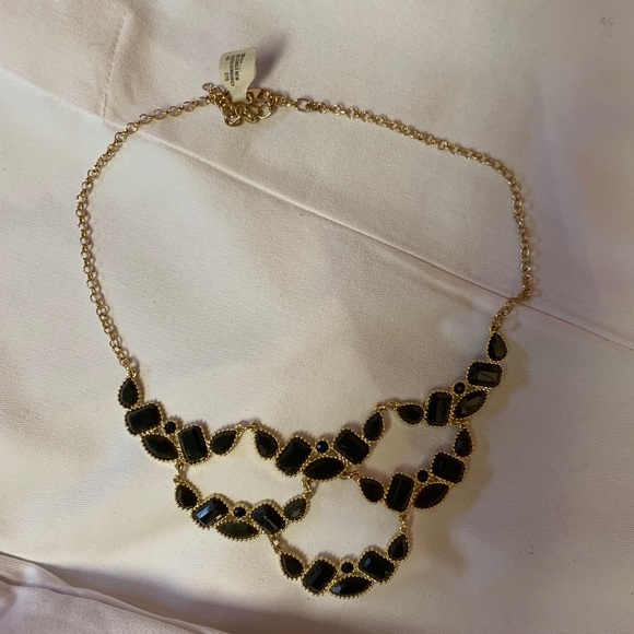 Jewelry - Grey and gold bib necklace, NWT